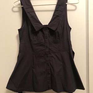 Anthropologie Odille Black Corset Top